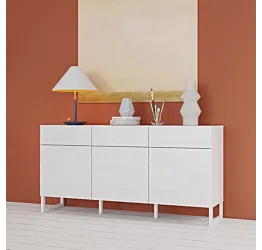 madia bianca con piedini