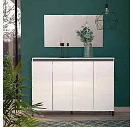 madia bianca lucida e ardesia
