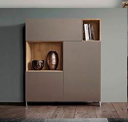 Madia 3 ante, 2 vani a giorno finitura Bronzo e Noce Biondo