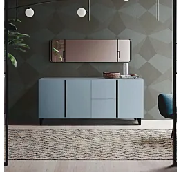 Madia Carta da zucchero, 3 ante 2 cassetti