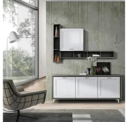 credenza ante telaio bianco frassino