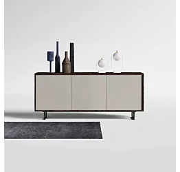 madia legno con piedi in ferro