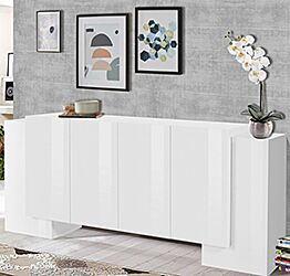 Madia in offerta bianca laccata lucido, 6 ante 