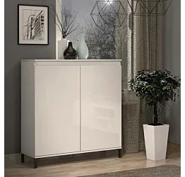 Madia alta 2 ante colore Bianco Lucido