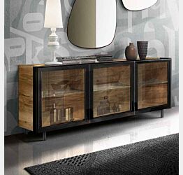 Madia moderna 3 ante vetro fumè