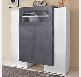 madia moderna alta grigia