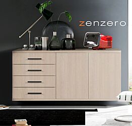 Mobili sospesa per salotti, madia sospesa moderna scontata Noce brina