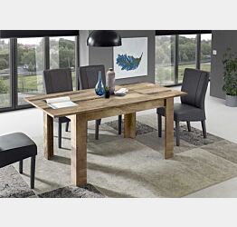  Tavolo in stile Industry allungabile finitura Nero bruciato e Pero Zenzero Shop