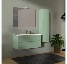 mobile bagno verde rigato