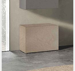 cubo a terra o sospeso in finitura argilla