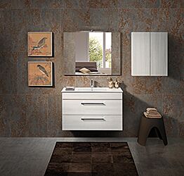 Mobile da bagno sospeso con lavabo integrato, Jog 4