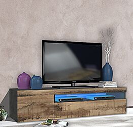 Porta tv in offerta, scocca Ardesia frontali Pero