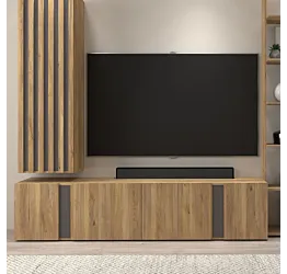 porta tv a 4 ante grigio scuro