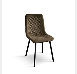 offerta Sedia imbottita in velluto, Marrone