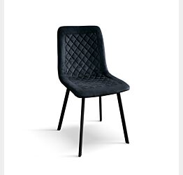 Sedia imbottita in velluto, Nero in offerta