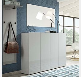 scarpiera 4 ante grigia lucida offerta