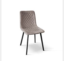 Sedia imbottita in velluto, Tortora in offerta