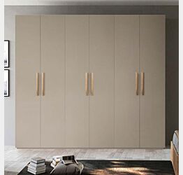 Nuovo Armadio battente a 6 ante, finitura Tortora 
