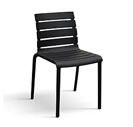 Sedia moderna in polipropilene, finitura Nero in offerta 