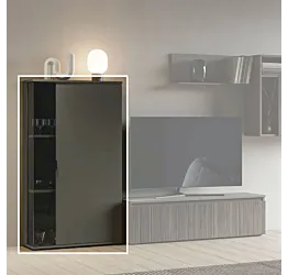 vetrina con vetro fumè