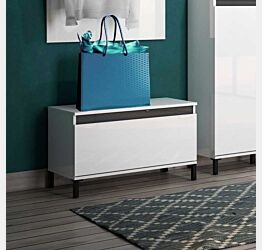 Panca 1 ribalta colore Bianco lucido, Made in Italy