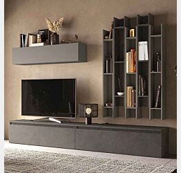 Parete attrezzata  Ardesia e Piombo