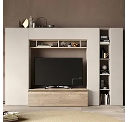 parete attrezzata con colonne