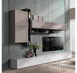 parete contemporanea con pensili