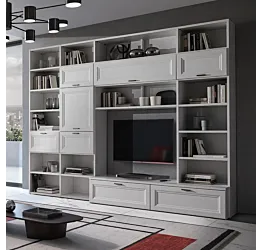 parete contemporanea con cassetti