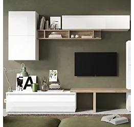 parete con pensili bianchi