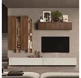 parete sospesa con ribalta cannettata