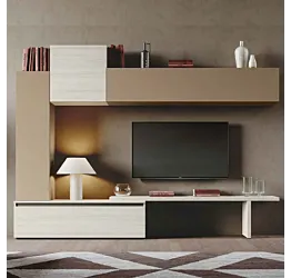 parete attrezzata con cestone