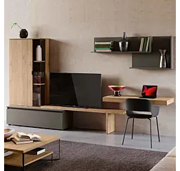 soggiorno con scrivania