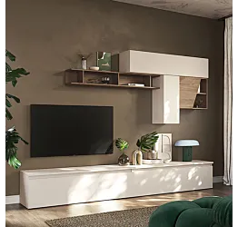 parete moderna con cassetti cashmere