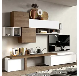 parete attrezzata scontata bianca