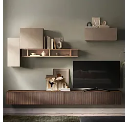 parete attrezzata con base cannettata