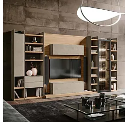 parete moderna con vetrina fumè