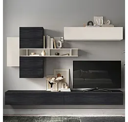 pareti nere in legno