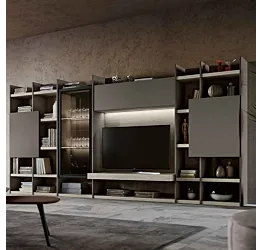 parete con ante grigia