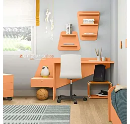Scrivania Alpa per camerette in finitura Papaya