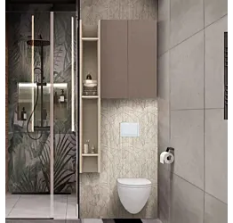 Composizione bagno, Cashmere e Bronzo, pensili e mensola