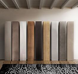 Colonna stretta H.186 cm a terra, disponibile in diverse finiture Made in Italy 