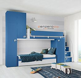 Camerette bimbo, Cameretta Jonathan in finitura Cadaques e Bianco Opaco