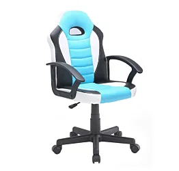 Poltrona da gaming, Bianco e Azzurro, per ragazzi Zenzero Shop