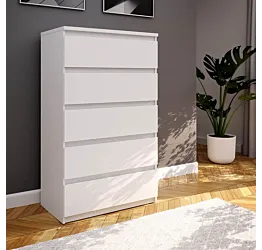 settimino 5 cassetti bianco