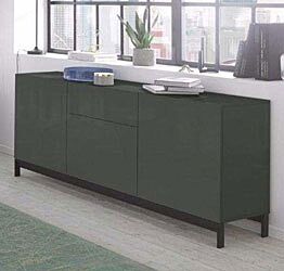 Madia moderna, 3 ante 1 cassetto in finitura antracite lucido