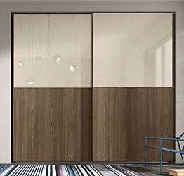 Armadio scorrevole 2 ante H.234 finitura Noce moro e Orzo