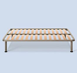 Rete a doghe in legno matrimoniale, con o senza piedini