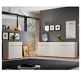 Sala moderna composta da 2 credenze di design