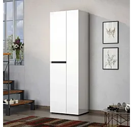 Scarpiera moderna bianca lucida, Made in Italy